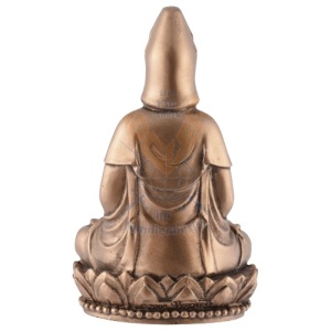 Mini statueta finisaj bronz zeita asiatica Guan Yi, zeita compasiunii 8 cm - Img 6