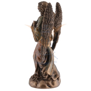Mini statueta Jophiel, arhanghelul frumusetii divine si al intelepciunii, finisaj bronz, 9 cm - Img 7