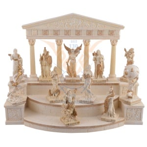 Mini statueta rasina cu finisaj alb marmura, mitologia greaca, Afrodita, zeita frumusetii - Img 2