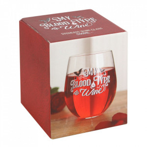 Pahar de vin Victorian Vampire - My Blood Type is Wine 12.2 cm - Img 2
