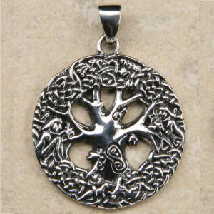 Pandantiv argint Arborele Vietii cu nod celtic