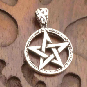 Pandantiv argint Pentagrama 2.8 cm