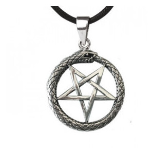 Pandantiv argint Sarpe cu pentagrama 2.6cm