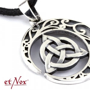Pandantiv argint Semiluna cu triquetra 2.6cm - Img 3