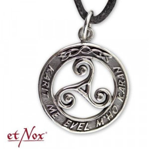 Pandantiv celtic din argint Triskelion - Iubeste-ma Asa Cum Te Iubesc Si Eu 2.2cm - Img 3