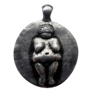 Pandantiv cu lantisor Goddess Coins - Venus din Willendorf – Talisman pentru Fertilitate si Putere