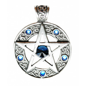Pandantiv cu lantisor, Luminile Nordului - Pentagrama celtica, 4.5 cm, protectie si succes - Img 2