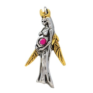 Pandantiv cu lantisor si piatra roz Briar Angels & Fairies - Isis Faery