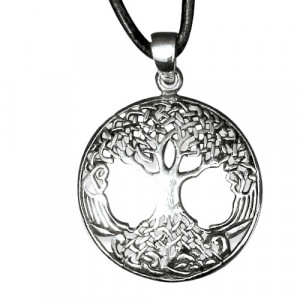 Pandantiv din argint Arborele Vietii 2,5 cm, talisman pentru armonie cu divinul