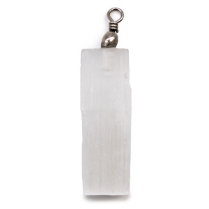 Pandantiv din Selenit, talisman pentru Purificare 5cm - Img 1