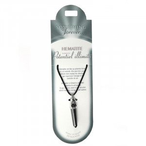 Pandantiv hexagonal cu varf piatra semipretioasa, Hematit, talisman pentru Protectie si Relaxare