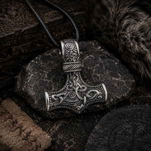 Pandantiv Mjolnir Nordic din inox, Etnox – ciocanul lui Thor pentru protectie si forta, 3.8 cm - Img 2