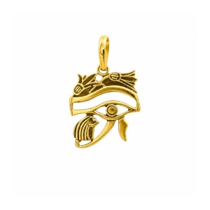 Pandantiv Ochiul lui Horus cu flori de lotus - protectie, intelepciune si putere divina 22 mm