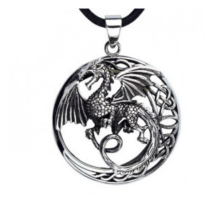 Pandantiv otel inoxidabil Dragon Celtic 3.9cm