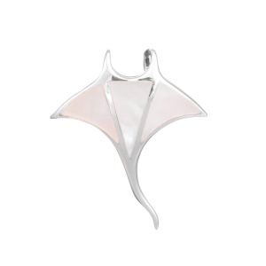Pandantiv Pisica de mare, argint cu sidef – gratie si putere linistita, 2.2 cm