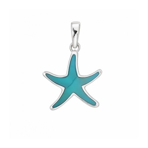 Pandantiv Stea de mare, argint cu turcoaz – regenerare si speranta, 1.4 cm