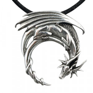 Pandantiv talisman din argint Dragon, talisman pentru putere si intelepciune