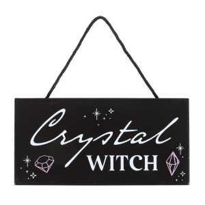 Placuta decorativa cu mesaj Crystal Witch 10x20 cm