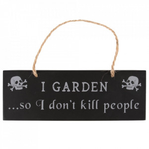 Placuta decorativa lemn I garden... so I don't kill people 20 cm