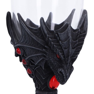 Pocal gotic cu dragon si cupa din sticla Nightflame - Img 5