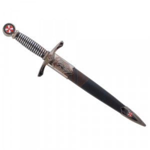 Pumnal decorativ Cavaler Cruciat 40 cm - Img 4