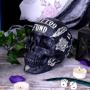 Pusculita craniu Tattoo Fund ( Negru ) - Img 7
