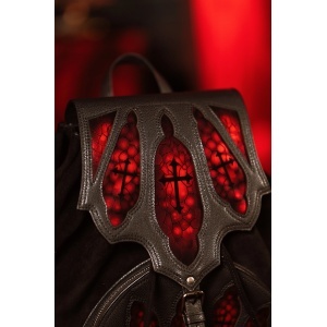 Rucsac gotic Dark Romance Bloodveil inspirat de vitralii gotice - Restyle - Img 3