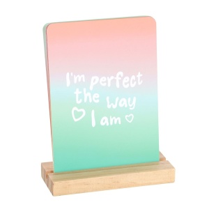 Set de carduri cu mesaje de afirmatii pozitive cu stand din lemn Mindful Moments - Img 3