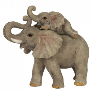 Set statuete Familia de Elefanti - Mami si Copil 14 cm - Img 4