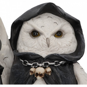Statueta cu led bufnita alba Reapers Flight 17cm - Img 5