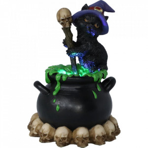 Statueta cu led Pisicuta Vrajitoare Spook 12 cm
