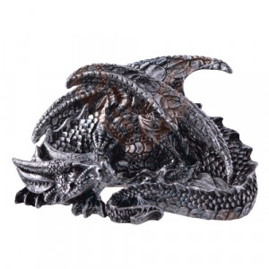 Statueta dragon Aaden - argintiu 10cm - Img 4