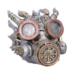 Statueta dragon Masked Sentinel – decor steampunk collector 14 cm