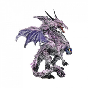 Statueta dragon Splendoarea violet 14.5 cm - Img 1