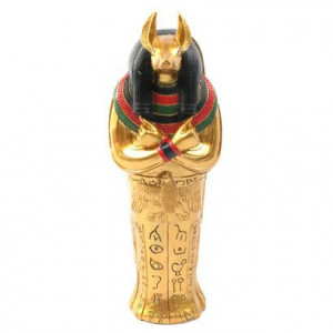 Statueta egipteana Sarcofagul lui Anubis 13.5 - Img 1
