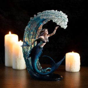 Statueta Elemental Magic - Vrajitoarea Apei, Anne Stokes 25.5 cm - Img 8
