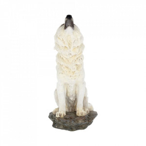 Statueta lup alb Urlet in furtuna 20 cm - Img 2