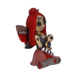Statueta papusa Voodoo Poppy Thread din colectia The Stitchlings – decor gotic fantasy , 10.5 cm - Img 3