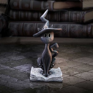 Statueta pisicuta neagra Conjure - decor gotic cu pisici si vraji, 15.2 cm - Img 7