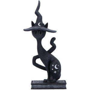 Statueta pisicuta neagra Enchant - decor gotic cu pisici si vraji, 17 cm
