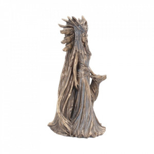 Statueta rasina si bronz, mitologia greaca, zeita magiei Hecate 25 cm - Img 6