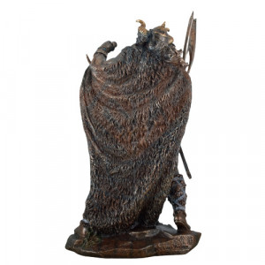 Statueta rasina si bronz, mitologia nordica, zeul Loki 27cm - Img 2