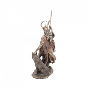 Statueta rasina si bronz, mitologia nordica, zeul Loki 35cm - Img 3