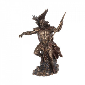 Statueta rasina si bronz mitologica Zeus 30cm