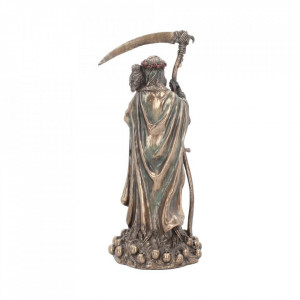 Statueta rasina si bronz Santa Muerte 29 cm - Img 4