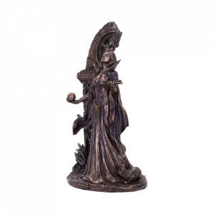 Statueta rasina si bronz, zeita Aradia - Regina vrajitoarelor Wicca 25 cm - Img 2