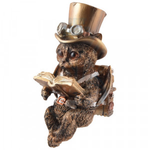Statueta steampunk Pisica Victoriana 16 cm - Img 3