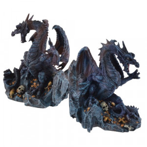 Statueta / Suport lateral de carti book end - Comoara Dragonului 18 cm - Img 2