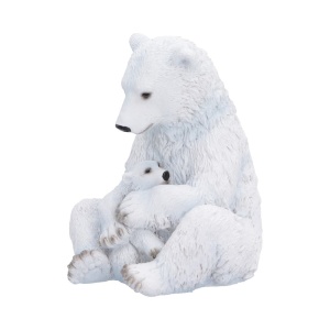 Statueta ursi polari Mama cu pui - Polar Bond 12.2cm - Img 2