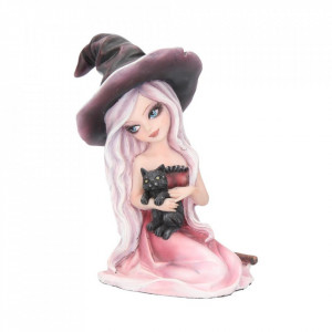 Statueta vrajitoare cu pisicuta neagra Rosa 15 cm